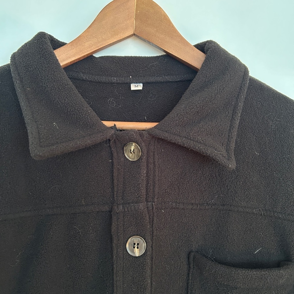 Black Fleece Jacket Size M - Picture 2 of 7